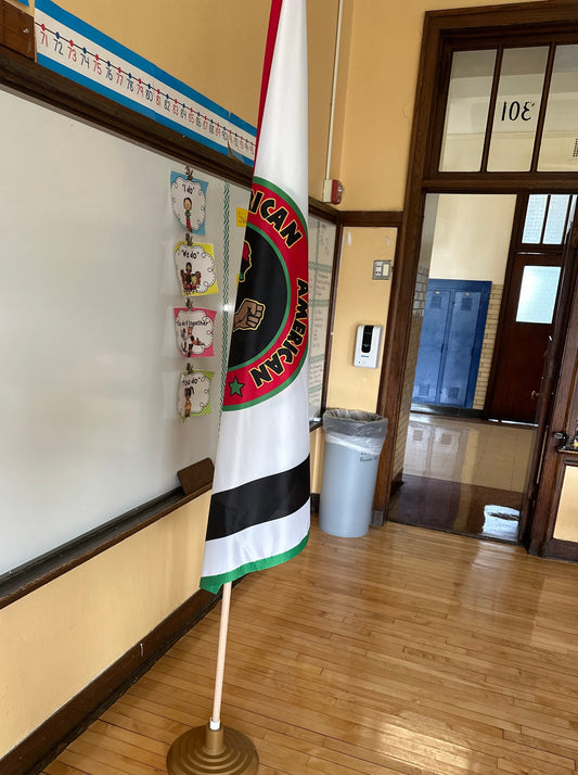 African American Flag w/ Stand Pole